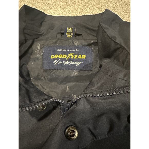 Vintage Goodyear Racing NASCAR Jacket Men’s Medium Yellow Blue #1 Racing Korea - Picture 3 of 8